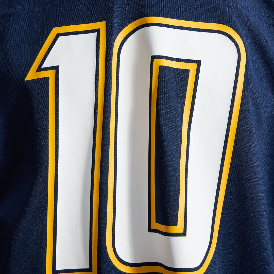 Justin Herbert Los Angeles Chargers Gold Alternate Charger Power Game Player Jersey