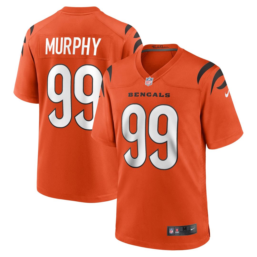 Myles Murphy Cincinnati Bengals Orange Alternate Game Jersey