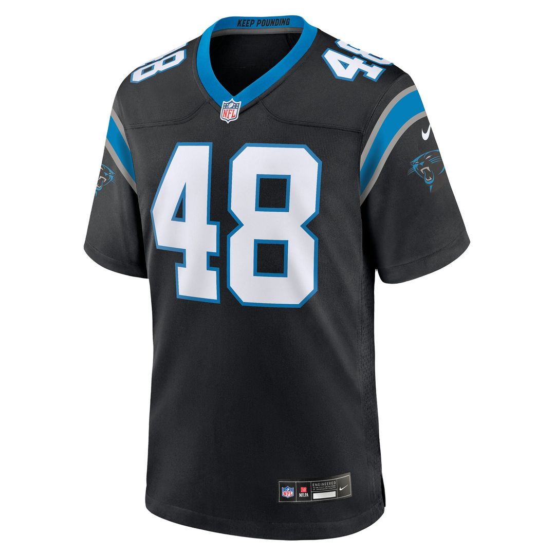 Thomas Incoom Carolina Panthers Black Team Game Jersey