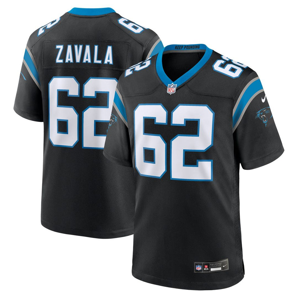 Chandler Zavala Carolina Panthers Black Game Jersey