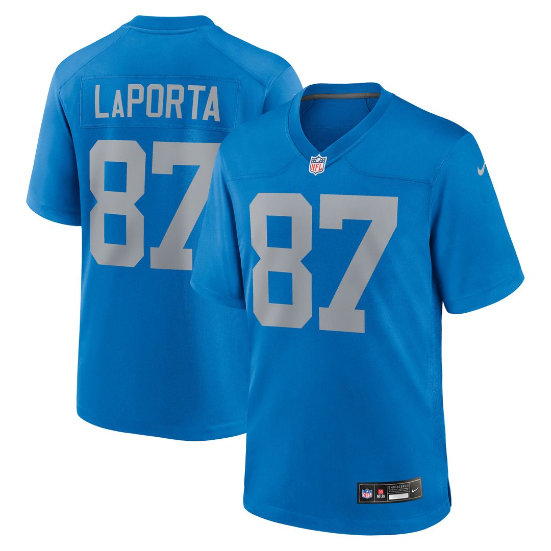 Sam LaPorta Detroit Lions Blue Alternate Game Jersey