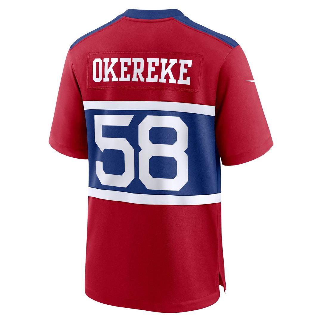Bobby Okereke New York Giants Century Red Alternate Player Game Jersey