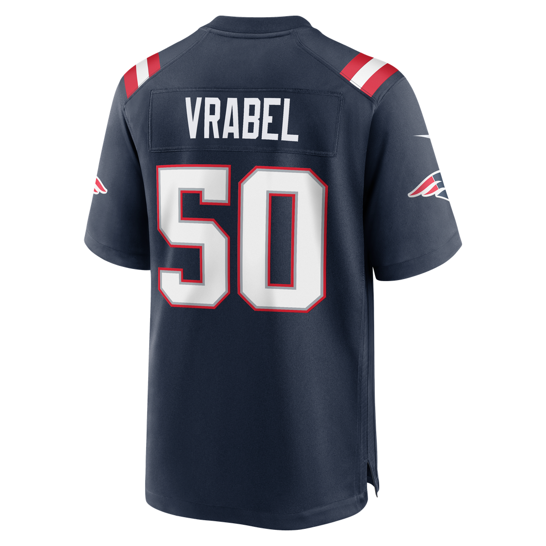 Mike Vrabel New England Patriots Navy Game Retired Player Jersey