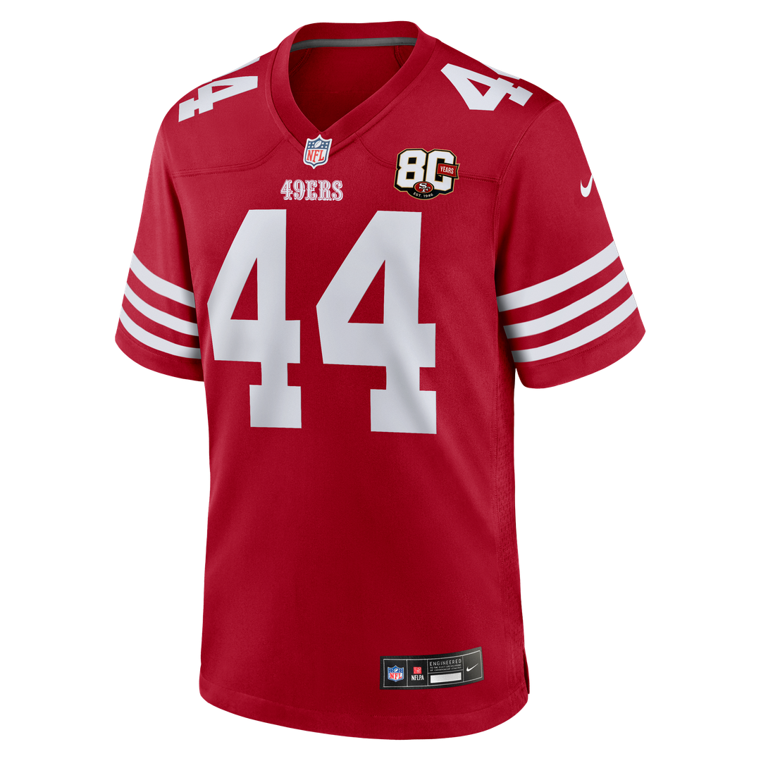 Kyle Juszczyk San Francisco 49ers Scarlet 80th Anniversary Game Jersey