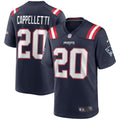 Gino Cappelletti New England Patriots Navy Game Retired Player Jersey