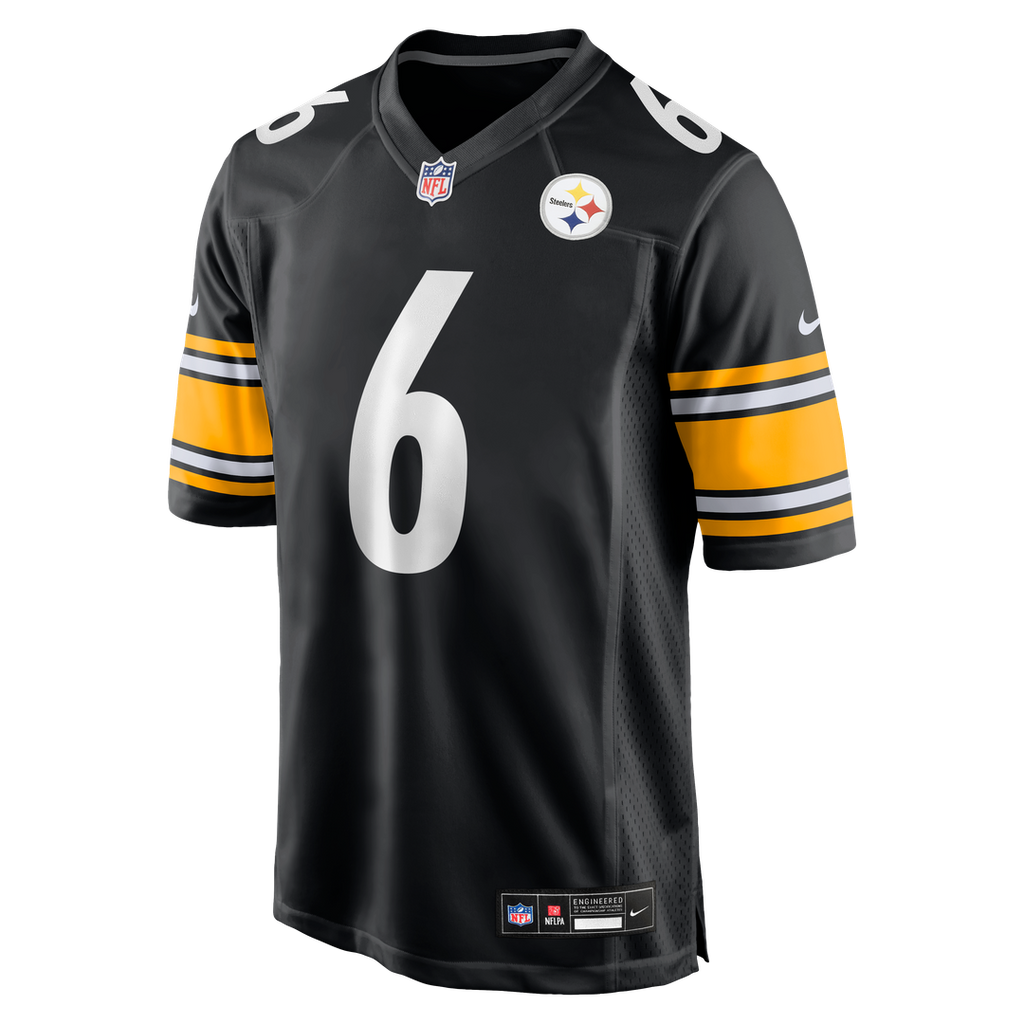 Patrick Queen Pittsburgh Steelers Black Game Player Jersey