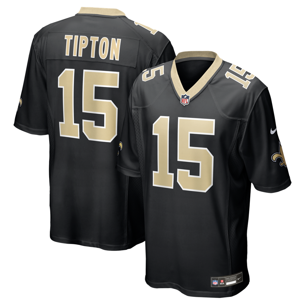 Mason Tipton New Orleans Saints Black Team Game Jersey