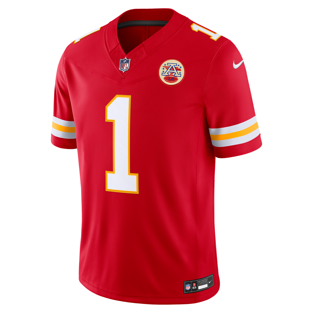 Xavier Worthy Kansas City Chiefs Red Team Vapor F.U.S.E. Stitched Limited Jersey