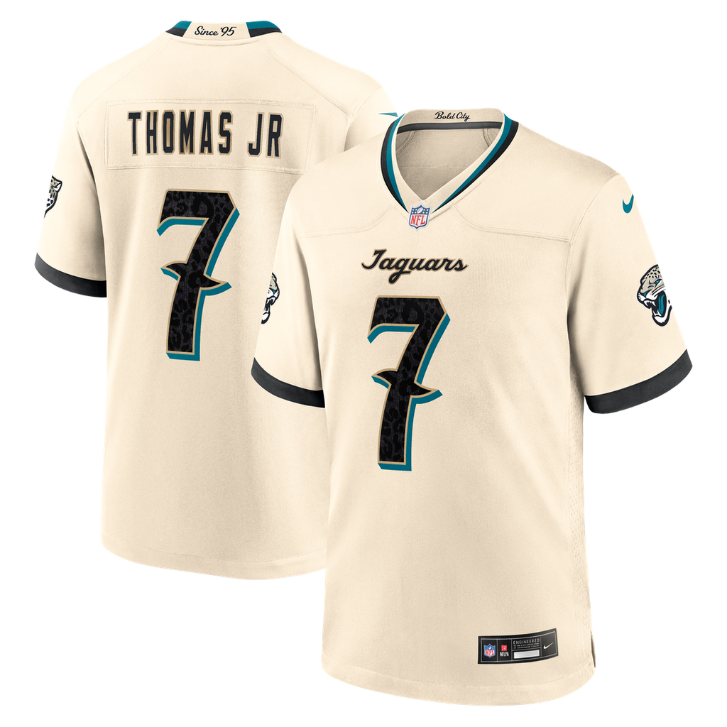 Brian Thomas Jr. Jacksonville Jaguars Natural 2026 Rivalries Collection Game Jersey