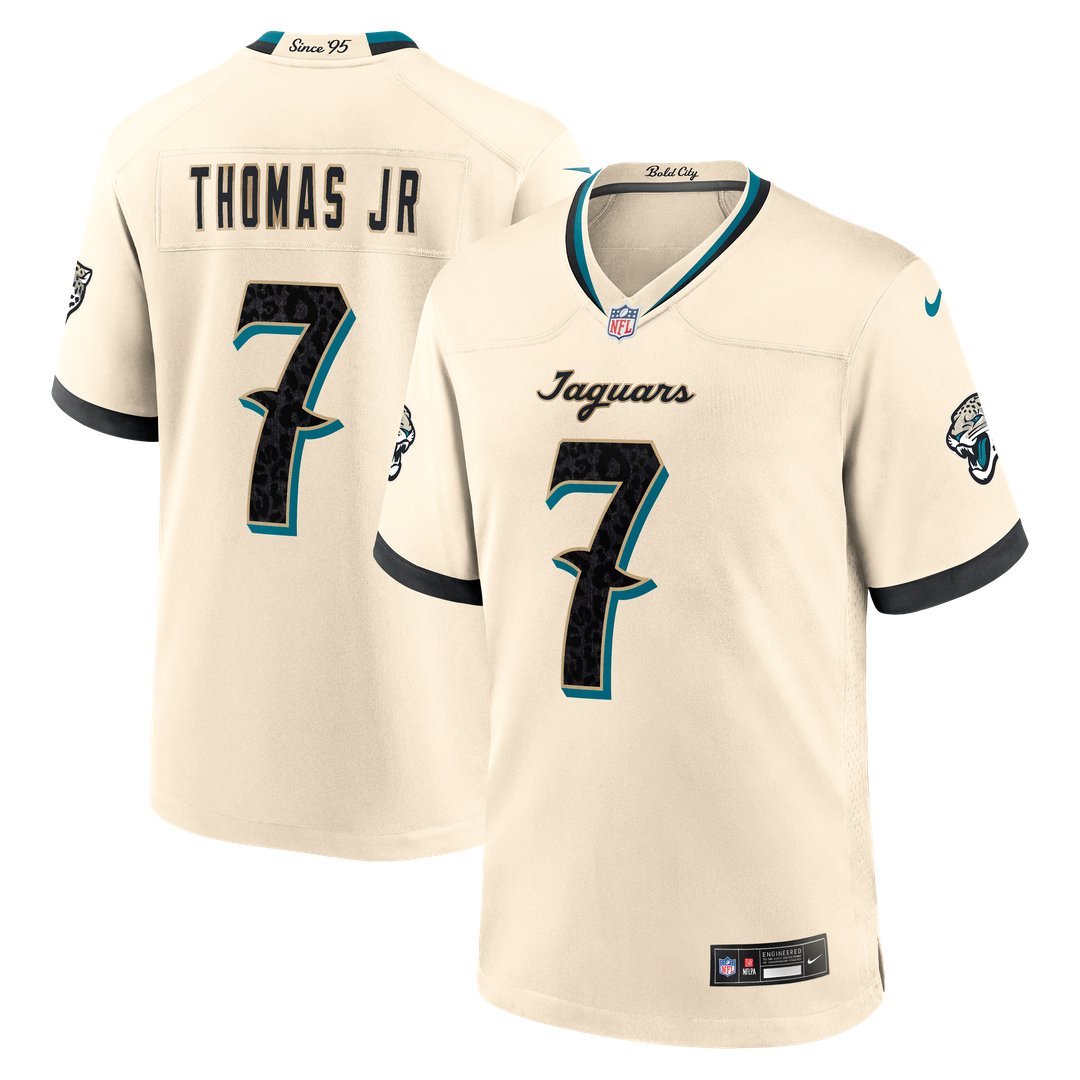 Brian Thomas Jr. Jacksonville Jaguars Natural 2026 Rivalries Collection Game Jersey