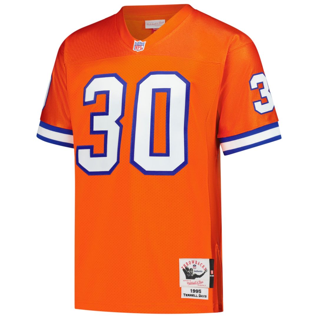 Terrell Davis Denver Broncos Orange 1995 Authentic Throwback Retired Player Jersey