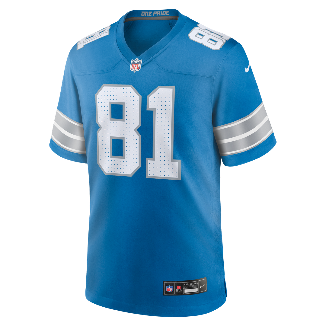 Calvin Johnson Detroit Lions Blue Team Retired Game Jersey