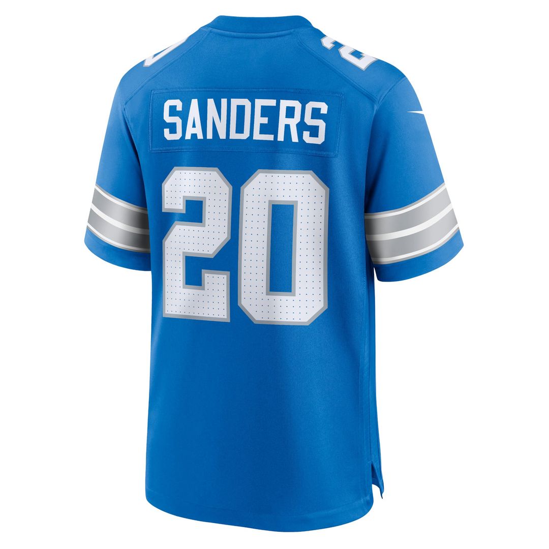 Barry Sanders Detroit Lions Blue Retired Player Game Jersey