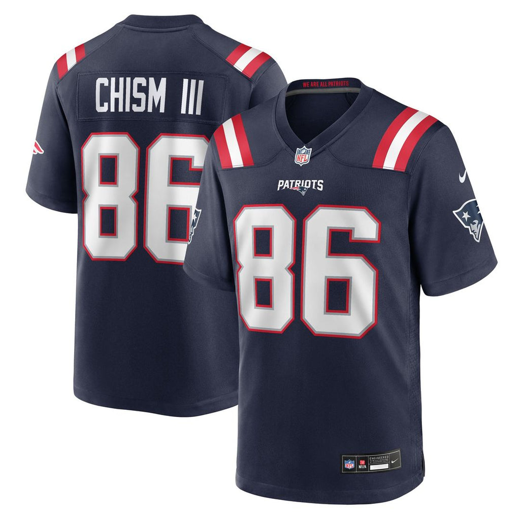 Efton Chism III New England Patriots Navy Team Game Jersey