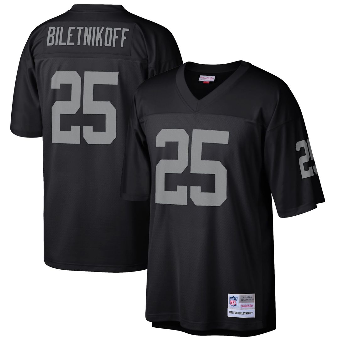 Fred Biletnikoff Las Vegas Raiders Black Retired Player Legacy Replica Jersey