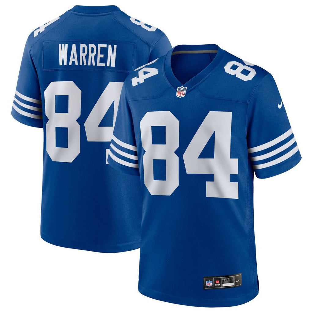 Tyler Warren Indianapolis Colts Royal Alternate Game Jersey