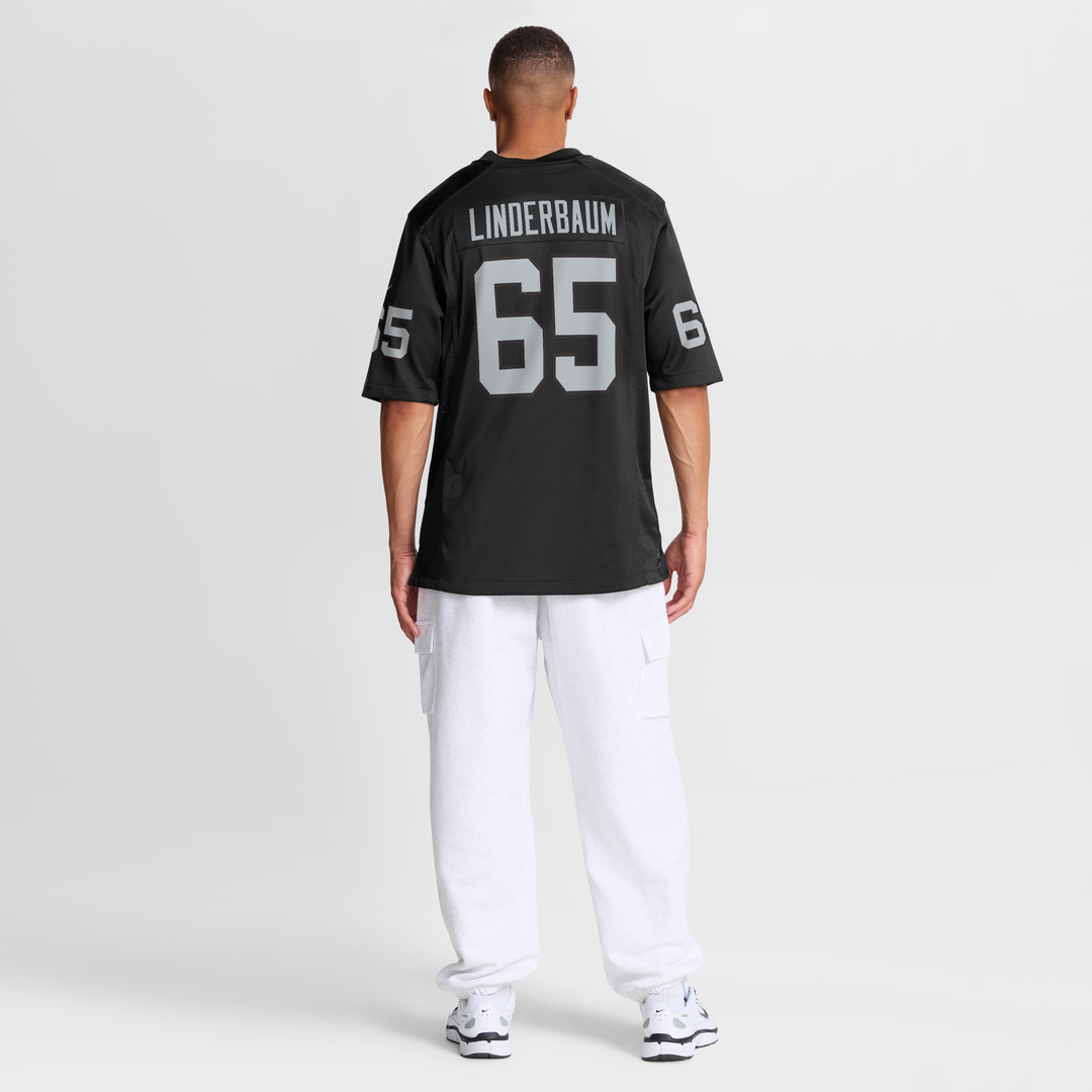 Tyler Linderbaum Las Vegas Raiders Black Team Game Jersey