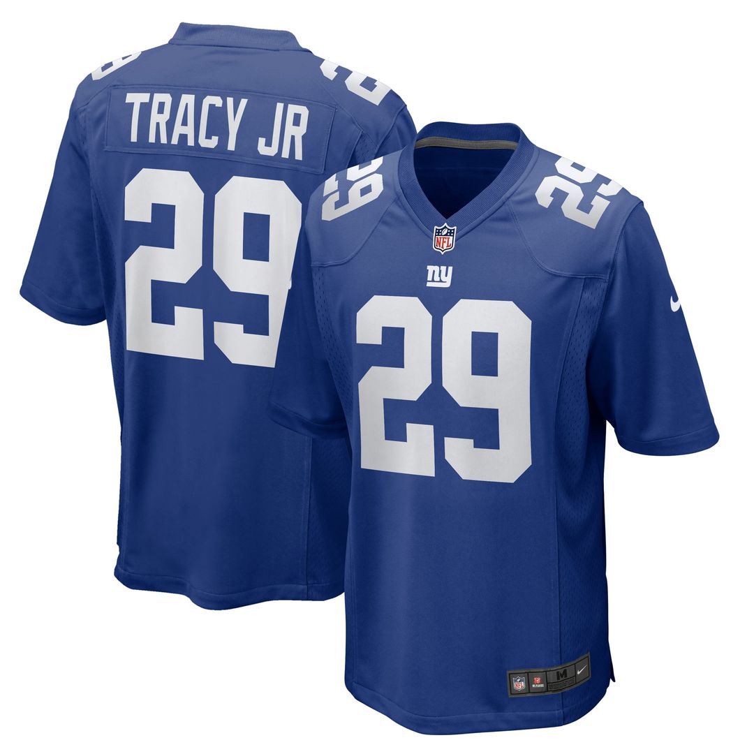 Tyrone Tracy Jr. New York Giants Royal Team Game Jersey