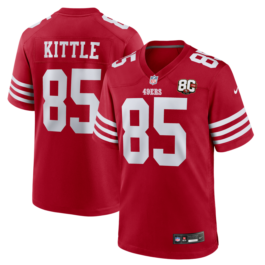 George Kittle San Francisco 49ers White 80th Anniversary Game Jersey