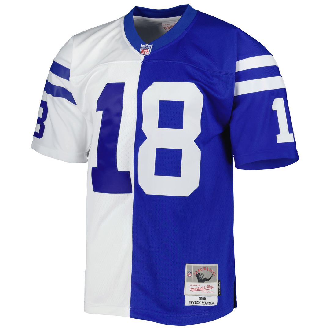 Peyton Manning Indianapolis Colts Royal/White 1998 Split Legacy Replica Jersey