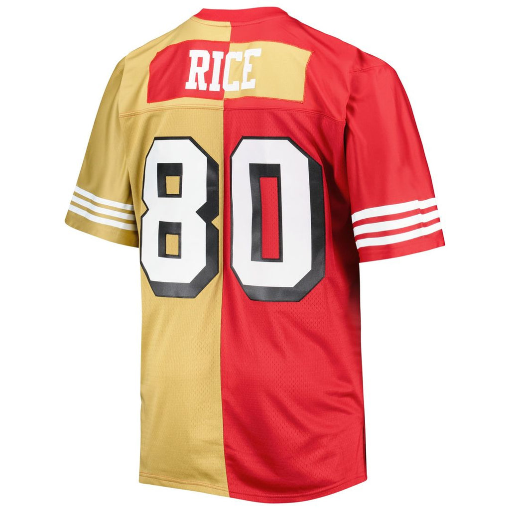 Jerry Rice San Francisco 49ers Scarlet/Gold Big & Tall Split Legacy Retired Player Replica Jersey