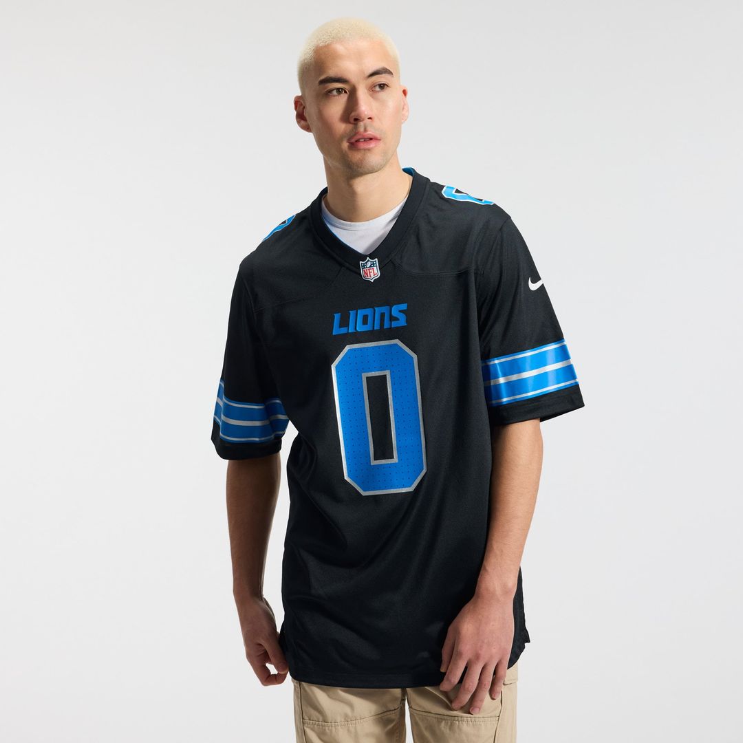 Jahmyr Gibbs Detroit Lions Black 2nd Alternate Game Player Jersey