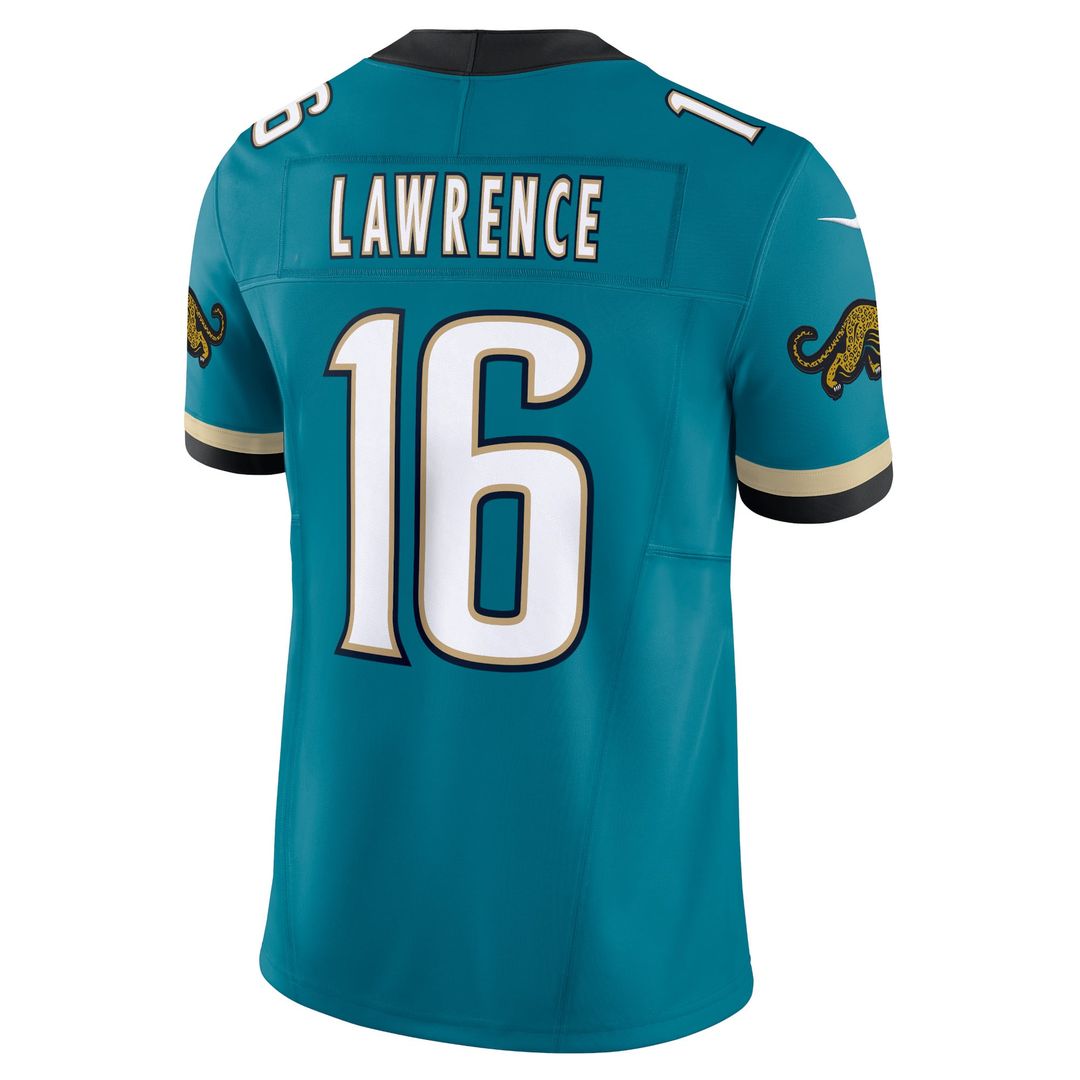 Trevor Lawrence Jacksonville Jaguars Teal Prowler Throwback Vapor F.U.S.E. Limited Jersey