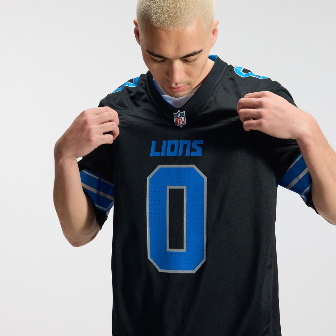 Jahmyr Gibbs Detroit Lions Black 2nd Alternate Game Player Jersey