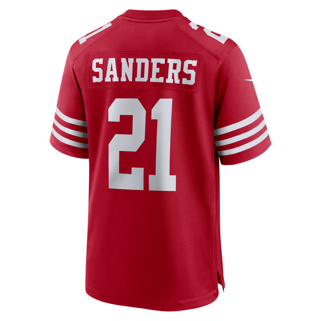 Deion Sanders San Francisco 49ers Scarlet Team Retired Player Game Jersey