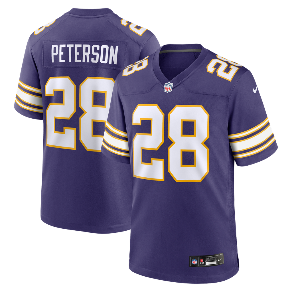 Adrian Peterson Minnesota Vikings Purple Alternate 2 Classic Retired Game Jersey