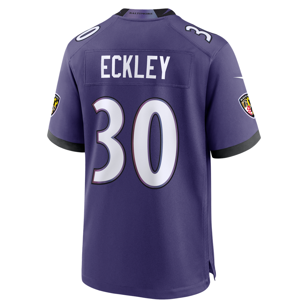 Ryan Eckley Baltimore Ravens Purple Team Game Jersey