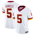Jayden Daniels Washington Commanders White Vapor F.U.S.E. Stitched Limited Jersey