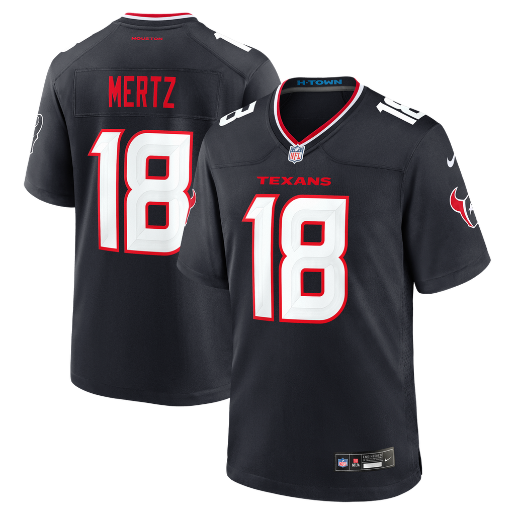 Graham Mertz Houston Texans Navy Team Game Jersey