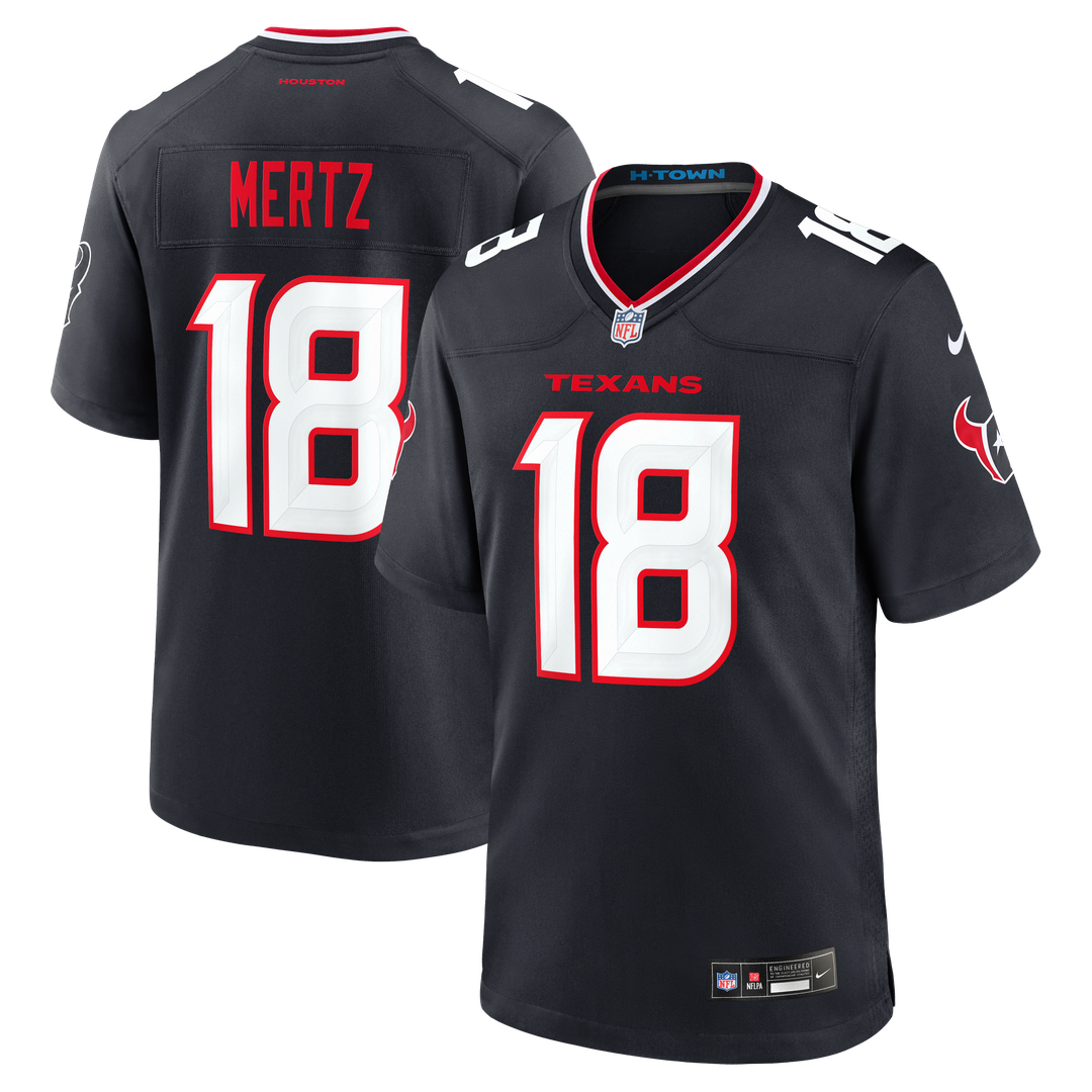 Graham Mertz Houston Texans Navy Team Game Jersey