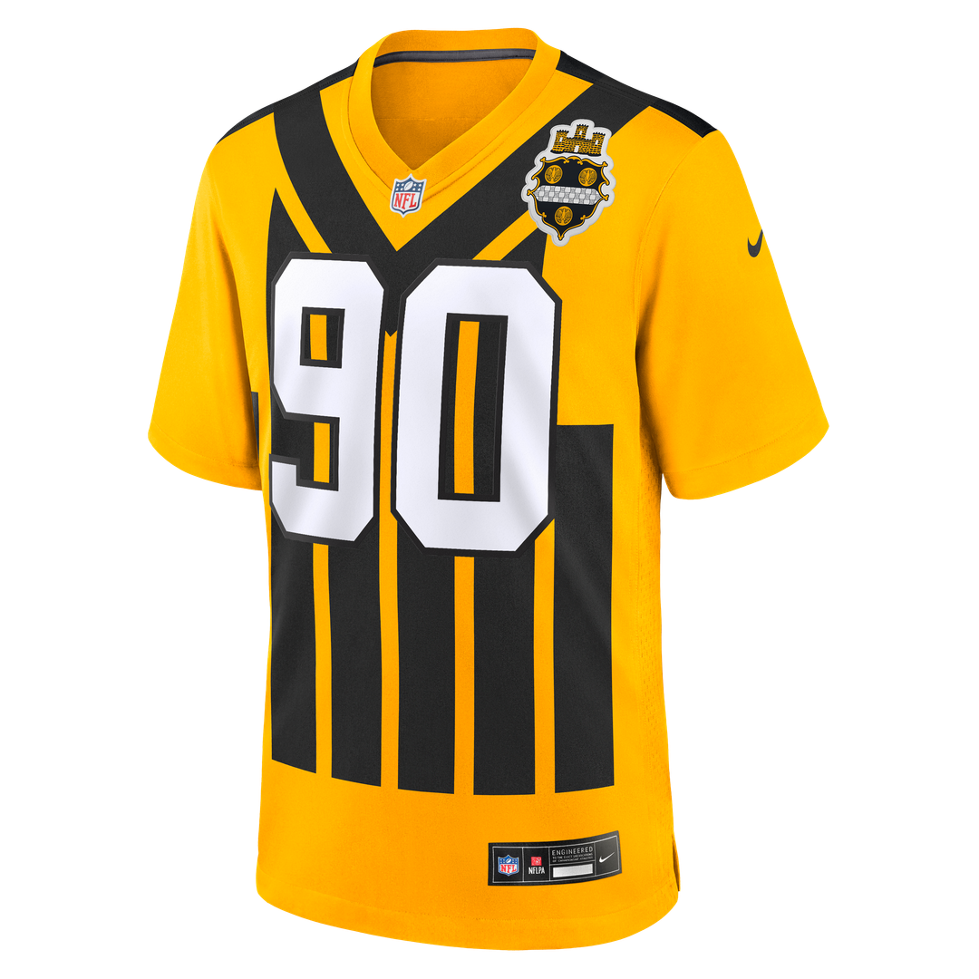 T.J. Watt Pittsburgh Steelers Gold Alternate 1933 Throwback Game Jersey