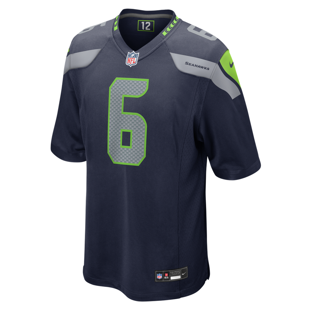 Jalen Milroe Seattle Seahawks College Navy Team Game Jersey