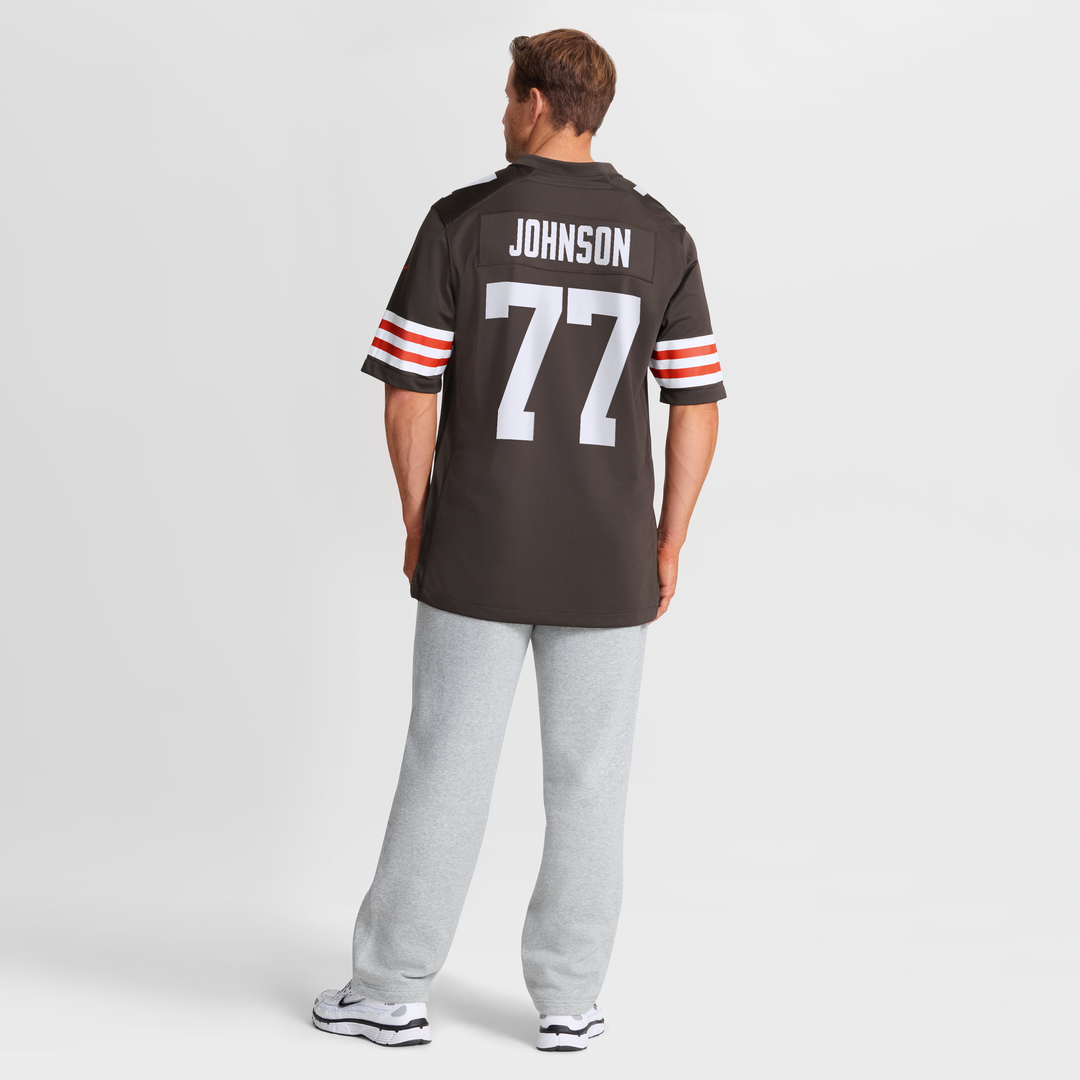 Zion Johnson Cleveland Browns Brown Team Game Jersey
