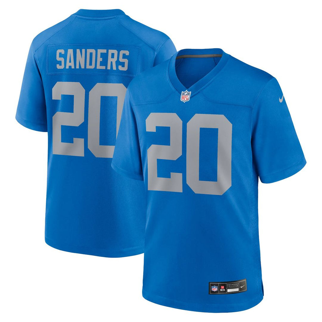Barry Sanders Detroit Lions Blue Alternate Game Jersey