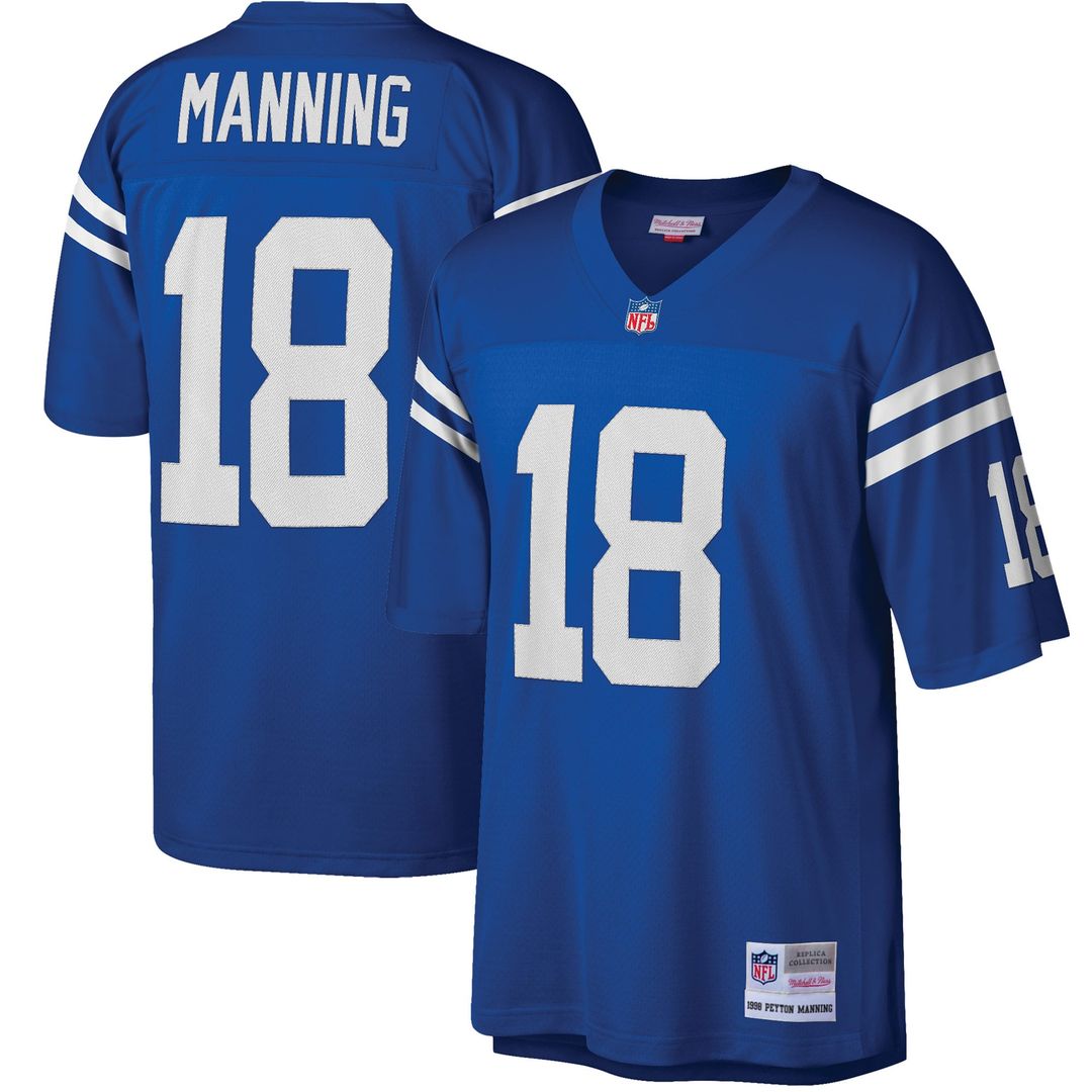 Peyton Manning Indianapolis Colts Royal Big & Tall 1998 Retired Player Replica Jersey