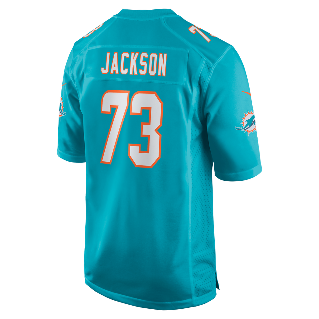 Austin Jackson Miami Dolphins Aqua Game Jersey