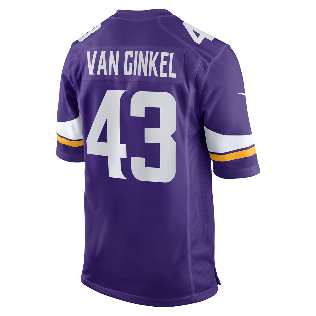 Andrew Van Ginkel Minnesota Vikings Purple Team Game Jersey