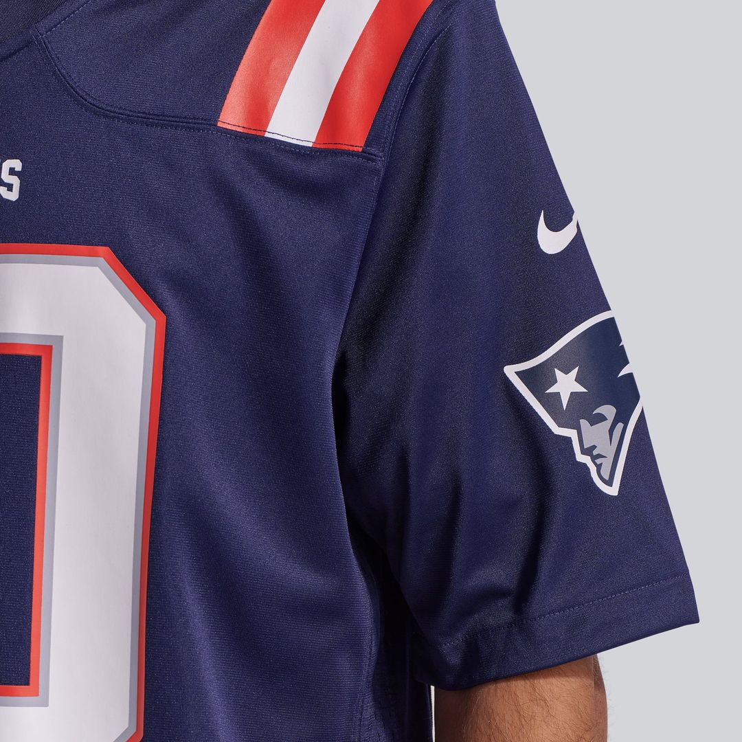 Drake Maye New England Patriots White Player Game Jersey