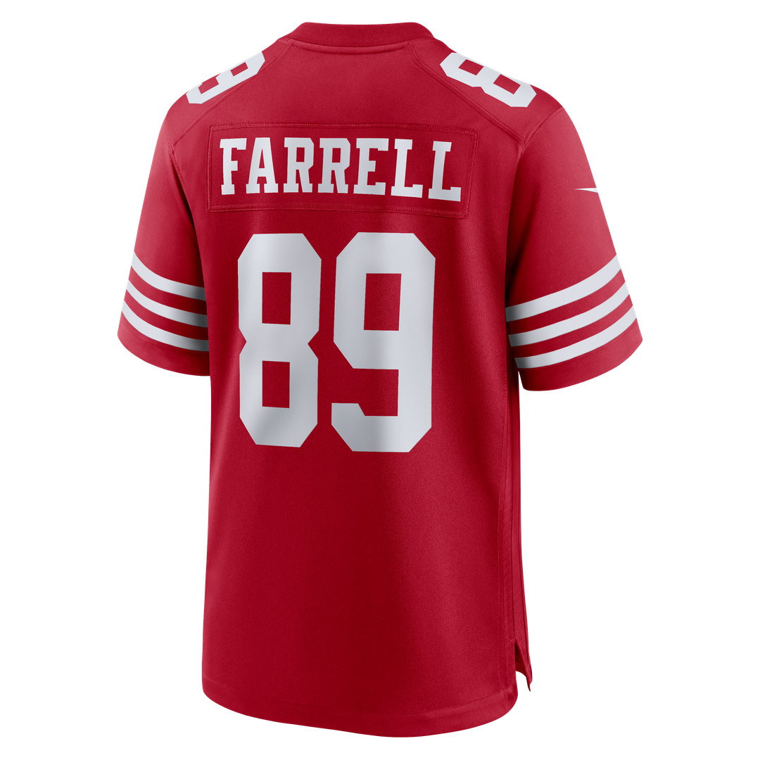 Luke Farrell San Francisco 49ers Scarlet Team Game Jersey