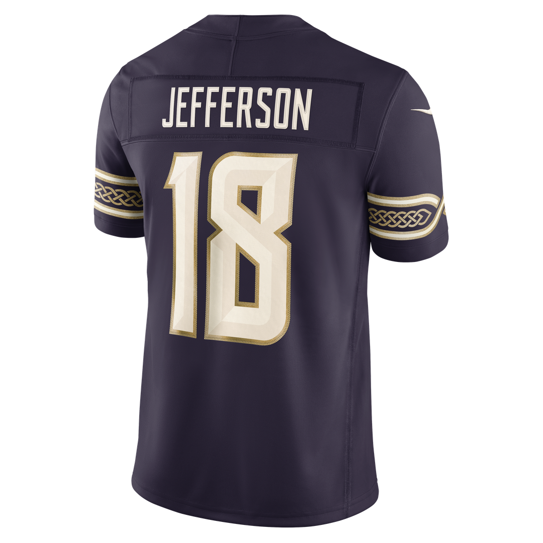Justin Jefferson Minnesota Vikings Purple 2026 Rivalries Collection Stitched Limited Jersey