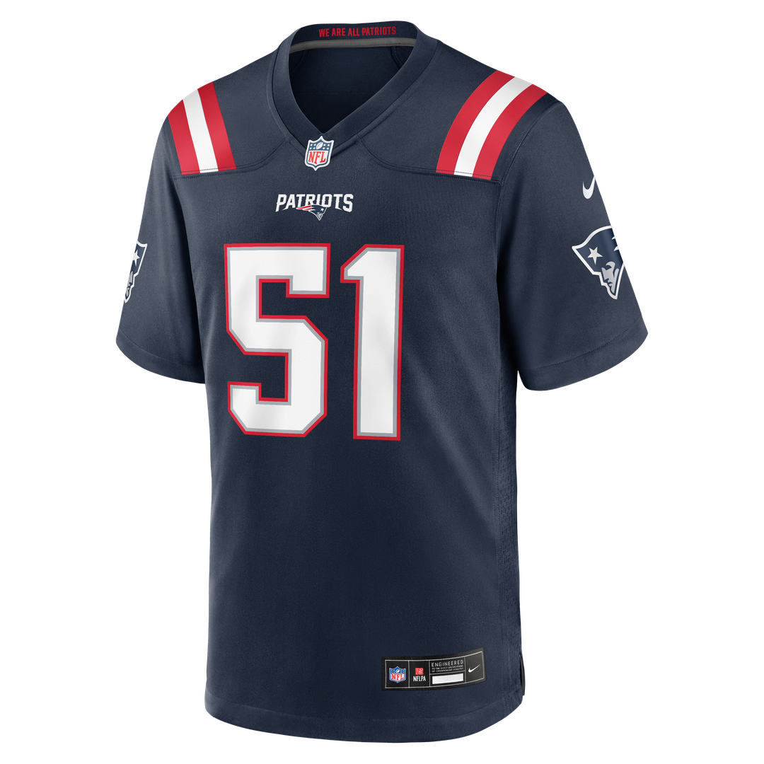 James Hudson New England Patriots Navy Team Game Jersey