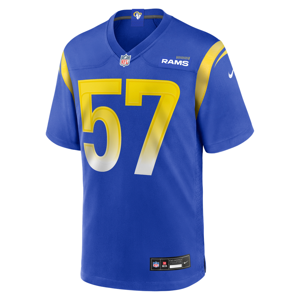 Ty Hamilton Los Angeles Rams Royal Team Game Jersey