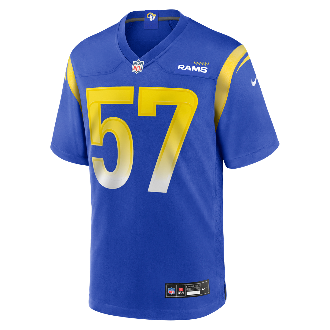 Ty Hamilton Los Angeles Rams Royal Team Game Jersey