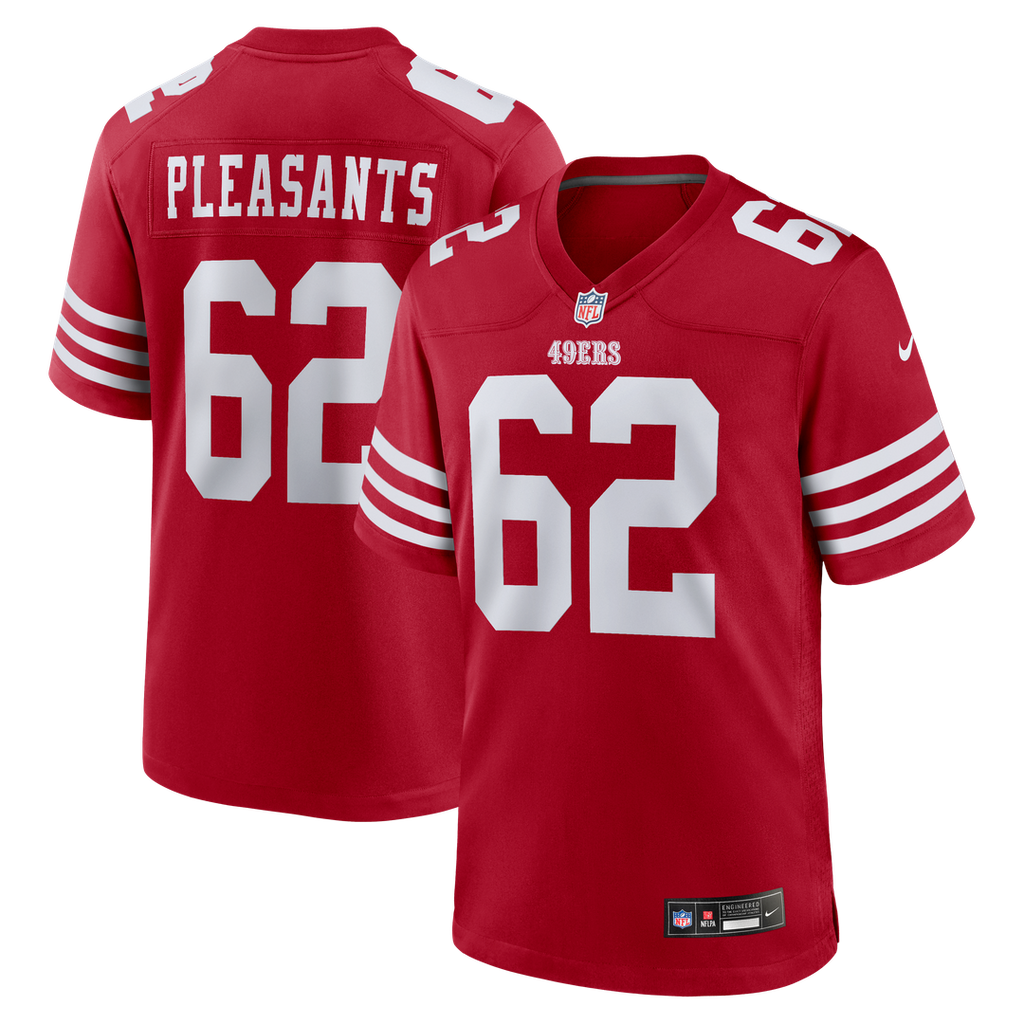 Austen Pleasants San Francisco 49ers Scarlet Team Game Jersey