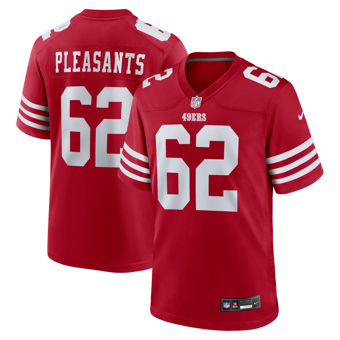 Austen Pleasants San Francisco 49ers Scarlet Team Game Jersey
