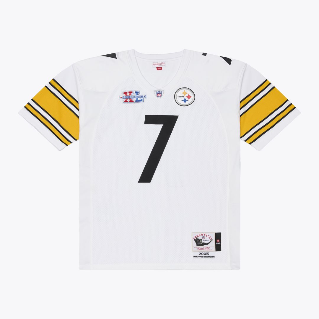 Ben Roethlisberger Pittsburgh Steelers White 2005 Authentic Throwback Jersey